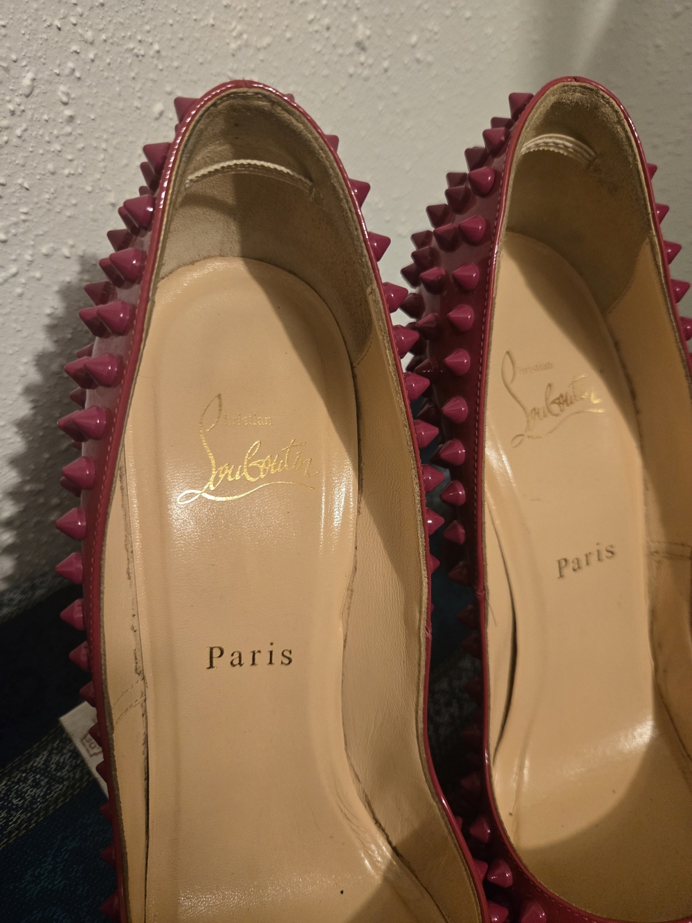 Christian Louboutin Fuchsia Pigalle Spike Pumps - Picture 2 of 9